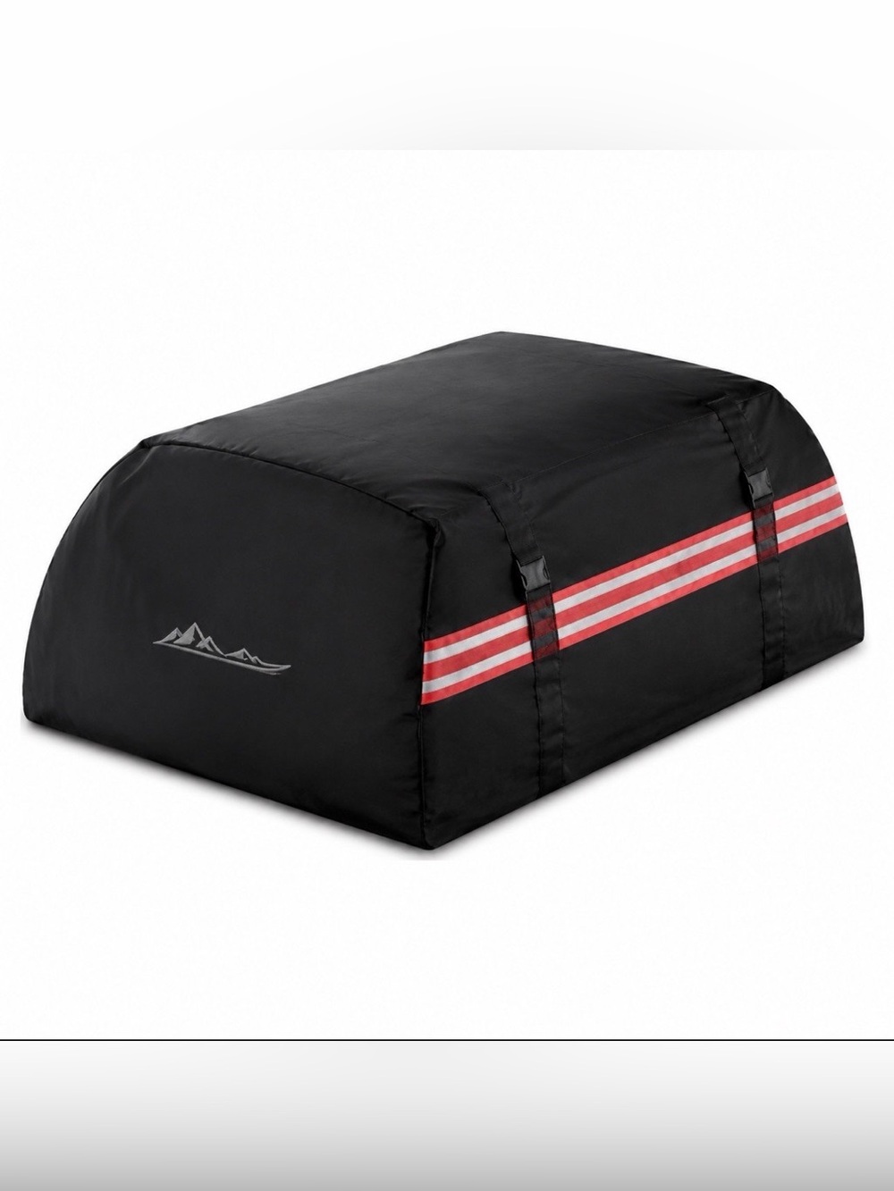 Universal 15-Cubic-Foot Soft-Shell Rooftop Cargo Carrier – Black with Reflective